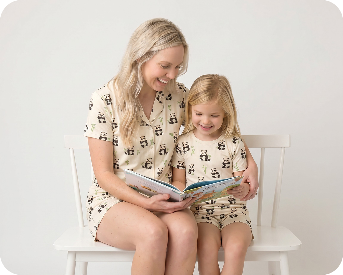 Bamboo Baby Pajamas Short Sleeve Romper Panda
