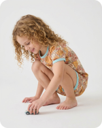 Bamboo Kids Short Pajama Set Vintage Floral