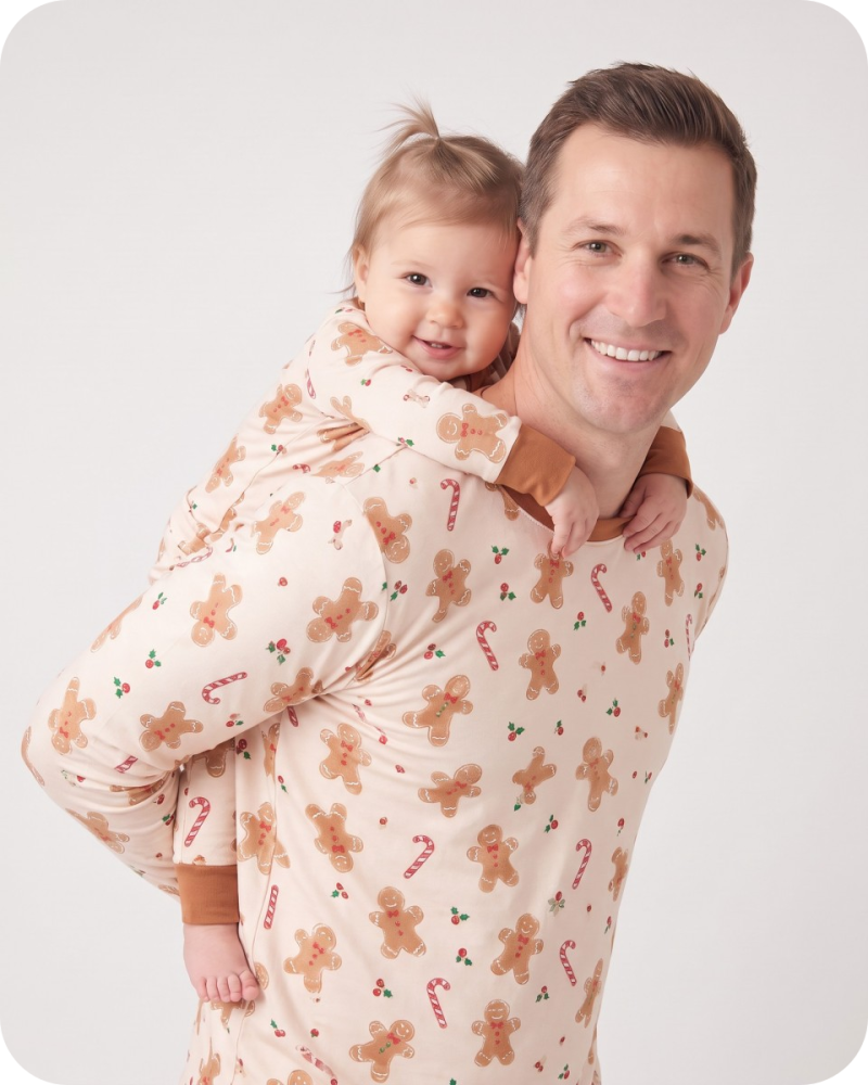 amboo Matching Dad and Baby Outfits Gingerbread Cream