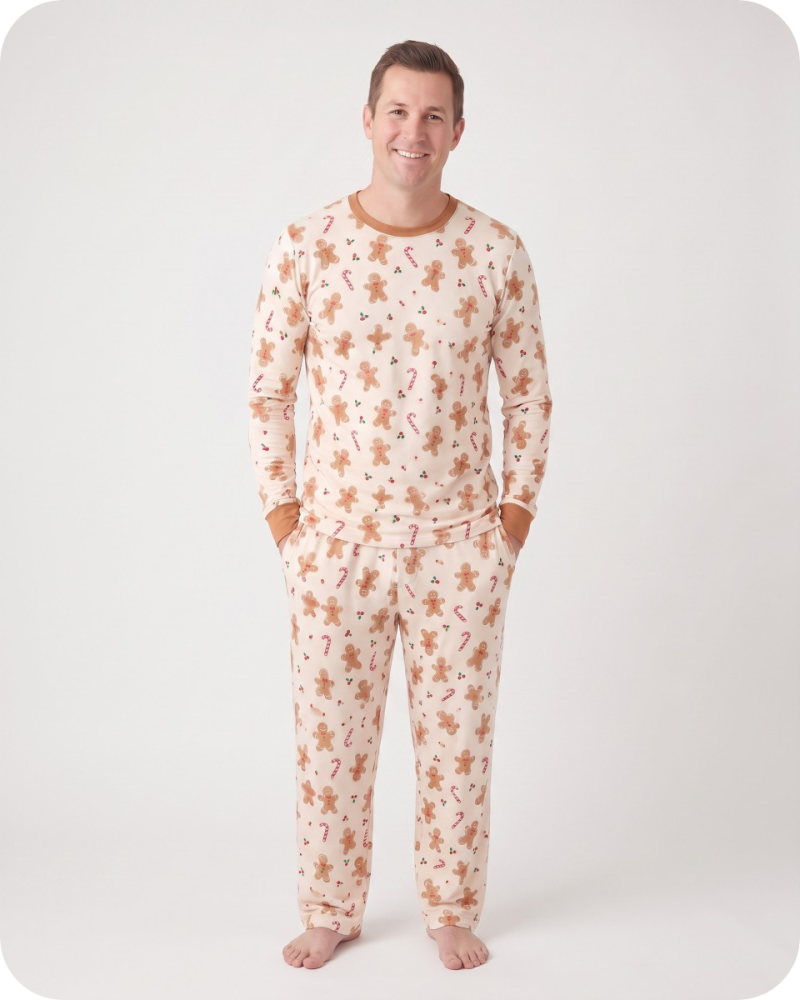 amboo Matching Dad and Baby Outfits Gingerbread Cream