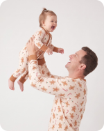 amboo Matching Dad and Baby Outfits Gingerbread Cream
