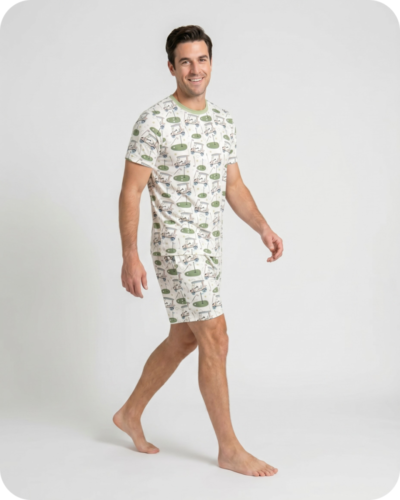 Bamboo Matching Dad and Son Outfits Sage Gree