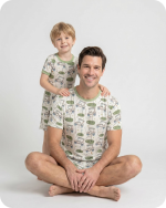 Bamboo Matching Dad and Son Outfits Sage Gree