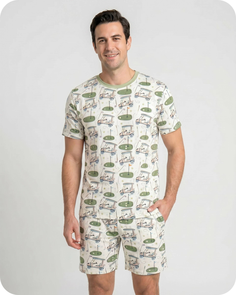 Bamboo Matching Dad and Son Outfits Sage Gree