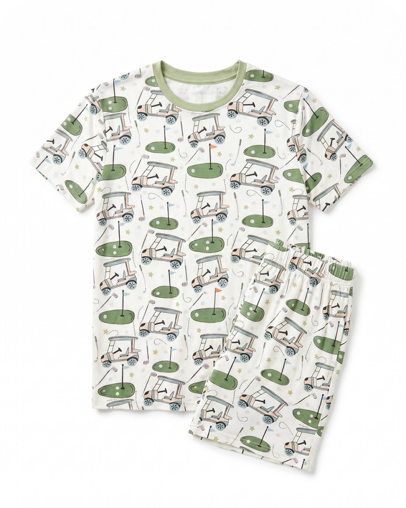 Bamboo Matching Dad and Son Outfits Sage Gree