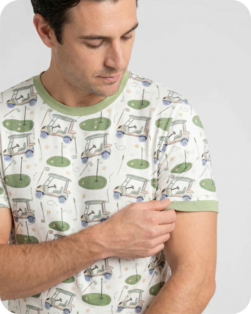 Bamboo Matching Dad and Son Outfits Sage Gree