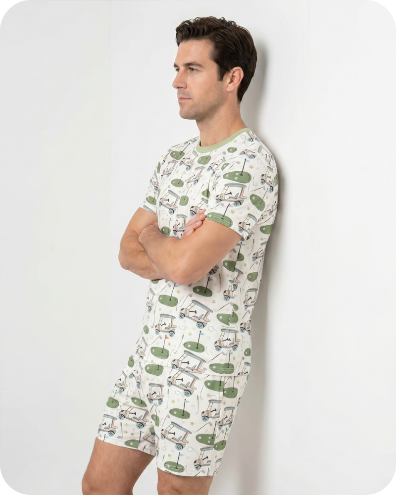 Bamboo Matching Dad and Son Outfits Sage Gree