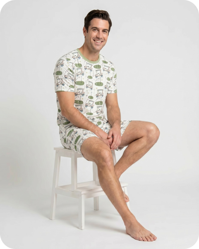 Bamboo Matching Dad and Son Outfits Sage Gree