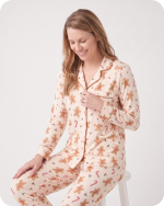 Bamboo Matching Family Christmas Pajamas Gingerbread Cream
