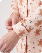 Bamboo Matching Family Christmas Pajamas Gingerbread Cream