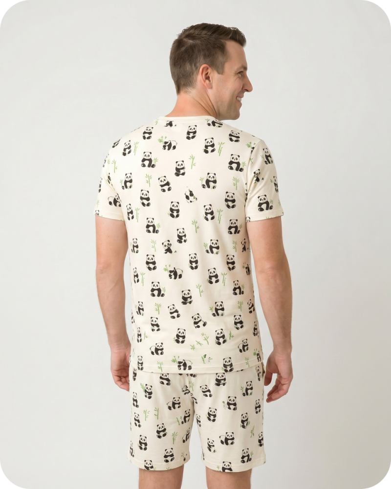 Dad and Son Bamboo Matching Clothes Men's Set Panda