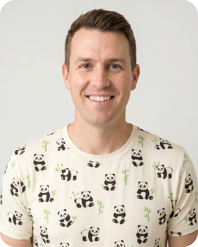Dad and Son Bamboo Matching Clothes Men's Set Panda