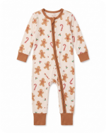 Infant Bamboo Christmas Pajamas Gingerbread Cream