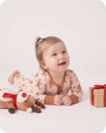 Infant Bamboo Christmas Pajamas Gingerbread Cream