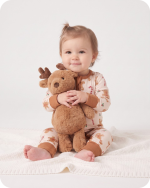 Infant Bamboo Christmas Pajamas Gingerbread Cream