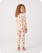 Kids Bamboo Christmas Pajamas Gingerbread Cream