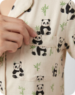 Mom and Baby Matching Pajamas Bamboo Set Panda