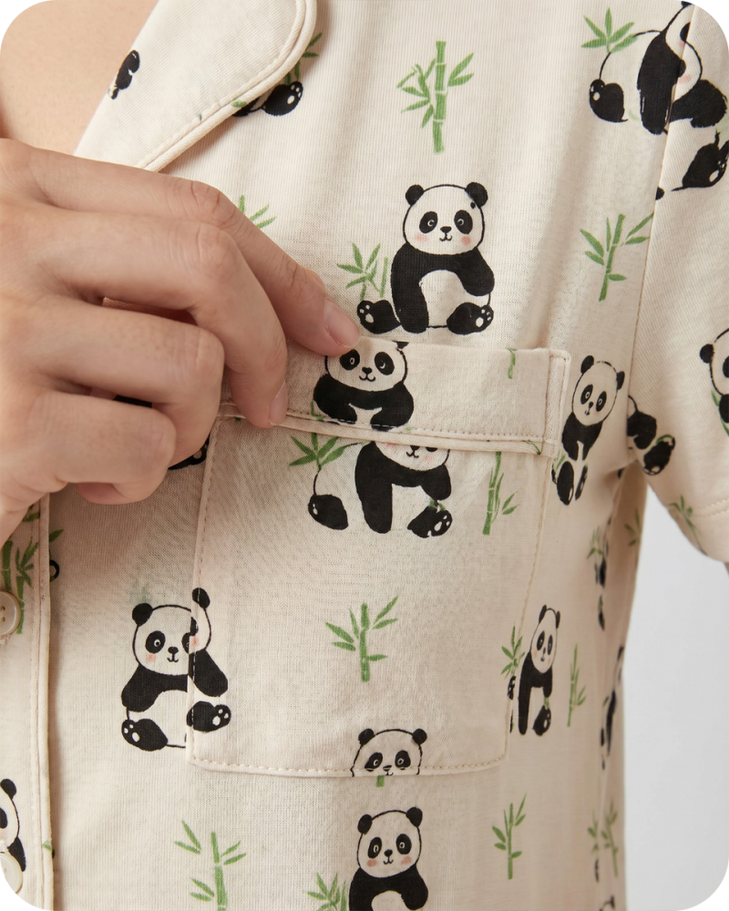 Mom and Baby Matching Pajamas Bamboo Set Panda