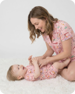 Mom and Baby Matching Pajamas Blossom Pink