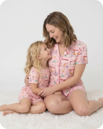 Mom and Baby Matching Pajamas Blossom Pink