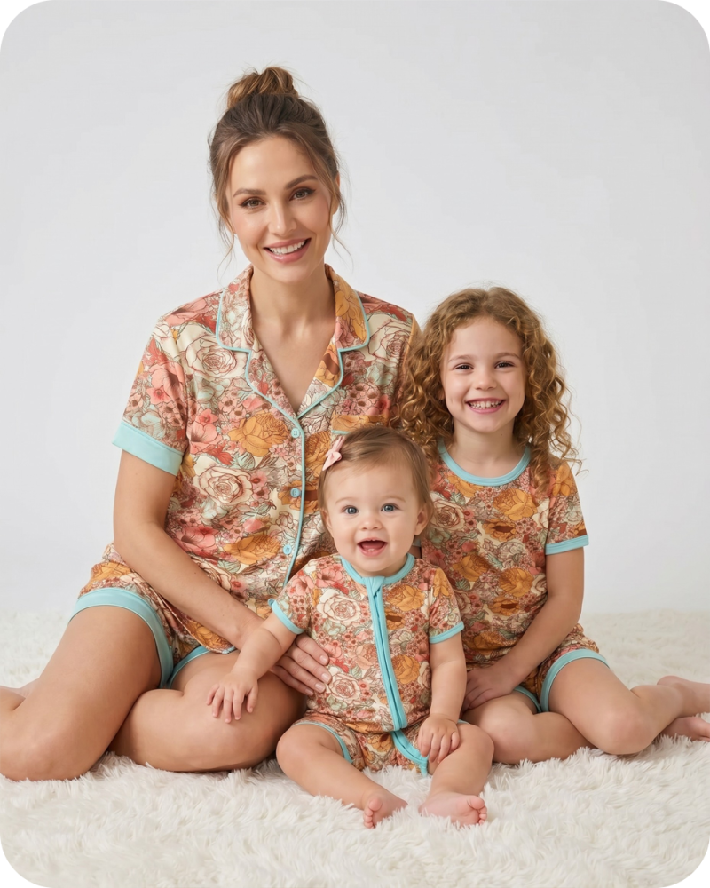 Mom and Daughter Matching Outfits Vintage Floral