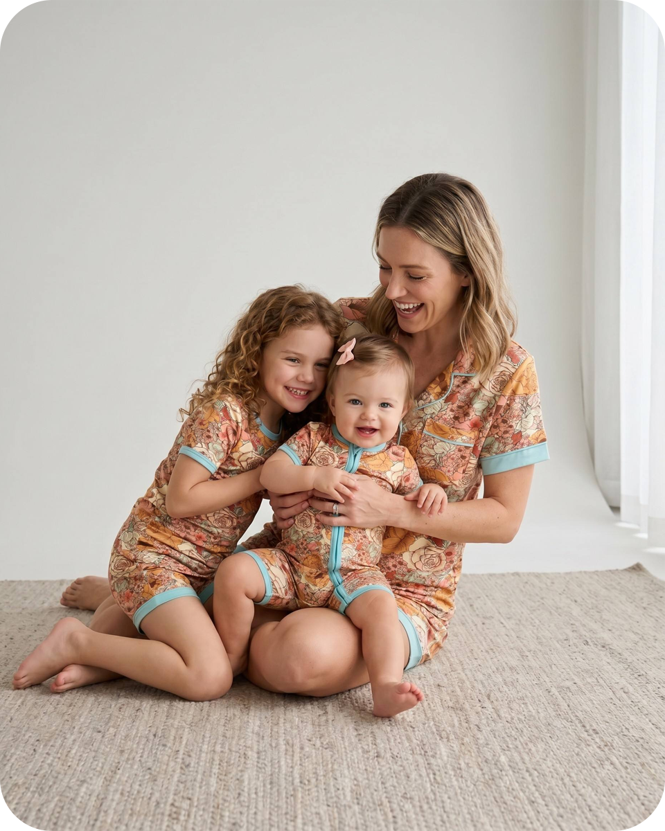Mom and Daughter Matching Outfits Vintage Floral