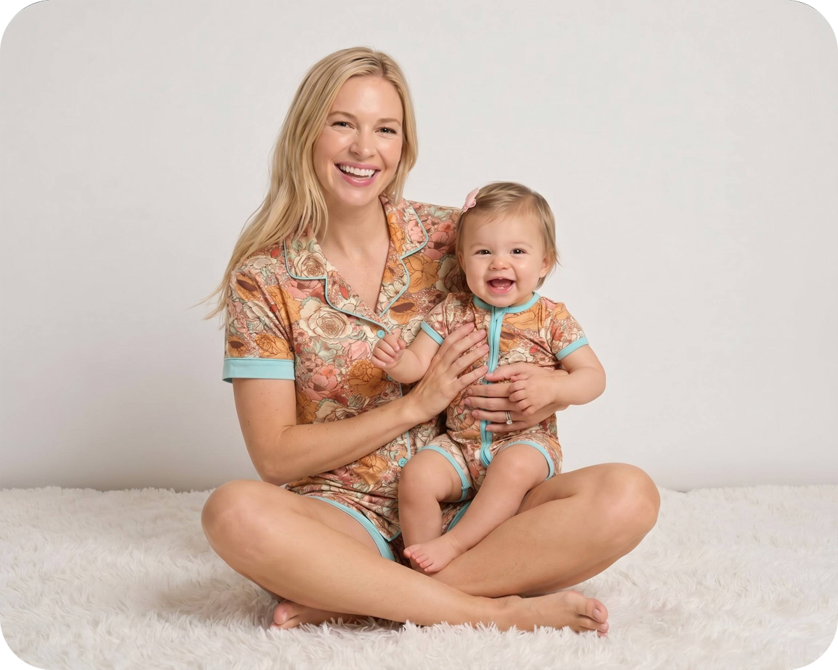 Mom and Daughter Matching Outfits Vintage Floral