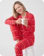 Mommy and Me Christmas Pajamas Red Tree
