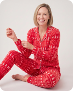Mommy and Me Christmas Pajamas Red Tree