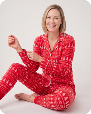 Mommy and Me Christmas Pajamas Red Tree
