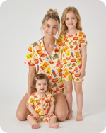 Mother Daughter Matching Outfits Snack Attack Yellow