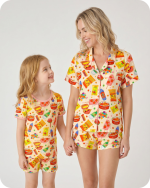 Mother Daughter Matching Outfits Snack Attack Yellow