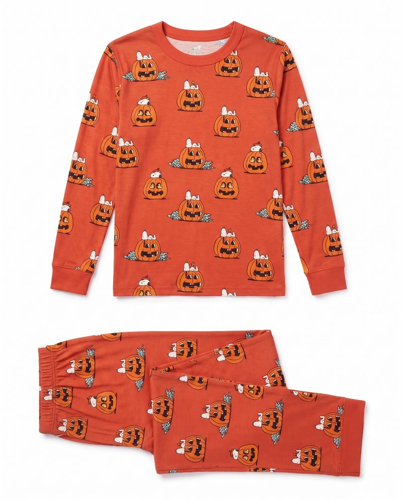 Mens Halloween Bamboo Pajamas Pumpkin