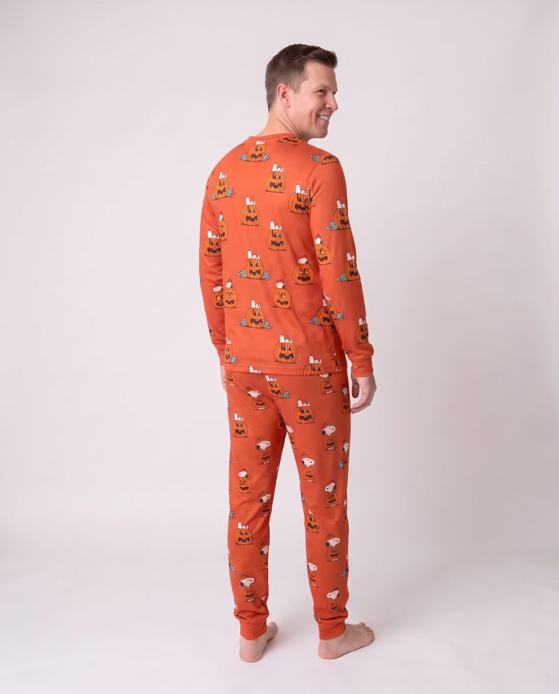 Mens Halloween Bamboo Pajamas Pumpkin