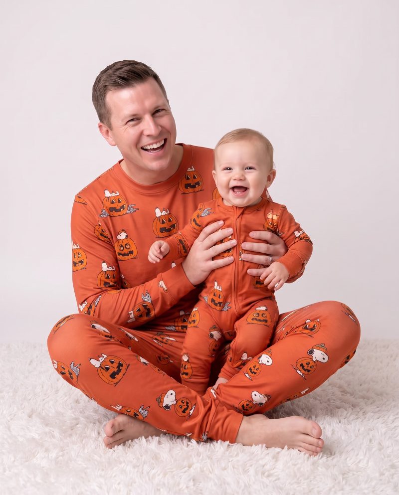 Mens Halloween Bamboo Pajamas Pumpkin