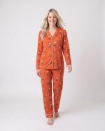 Womens Halloween Bamboo Pajamas Pumpkin