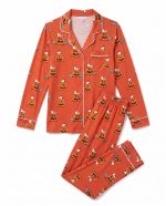 Womens Halloween Bamboo Pajamas Pumpkin