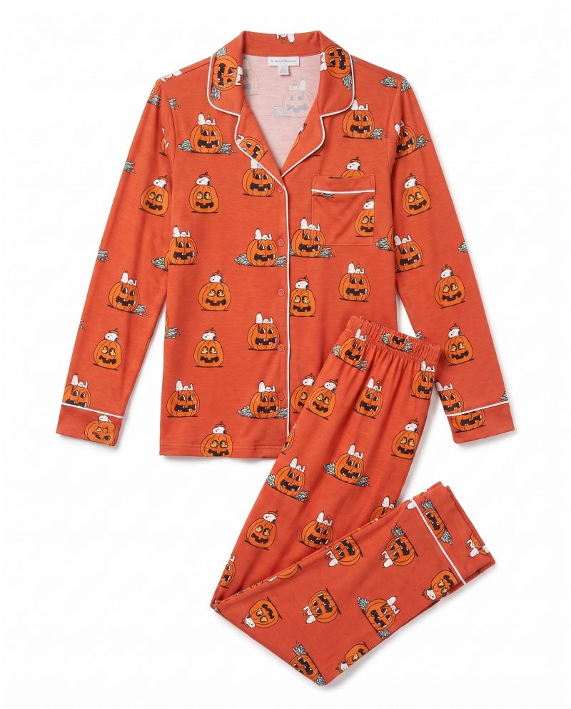 Womens Halloween Bamboo Pajamas Pumpkin