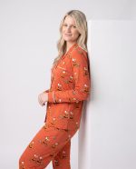 Womens Halloween Bamboo Pajamas Pumpkin