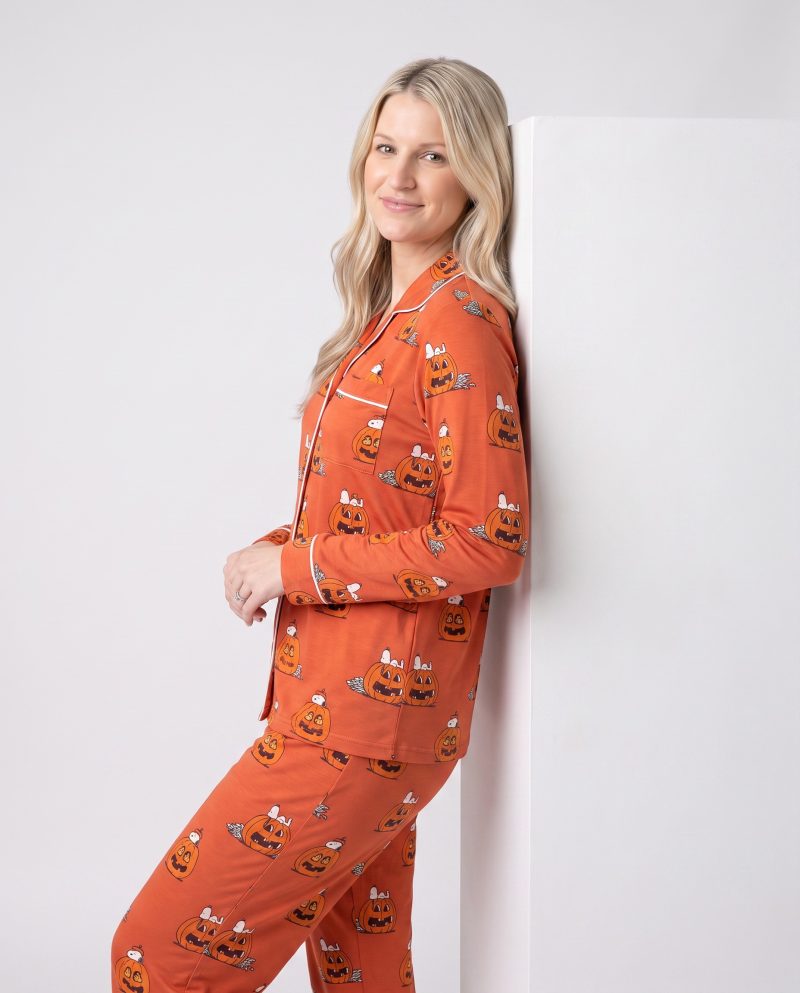 Womens Halloween Bamboo Pajamas Pumpkin