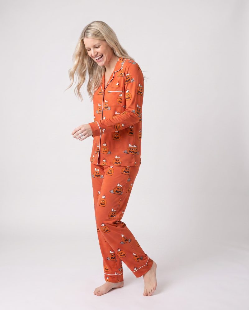 Womens Halloween Bamboo Pajamas Pumpkin