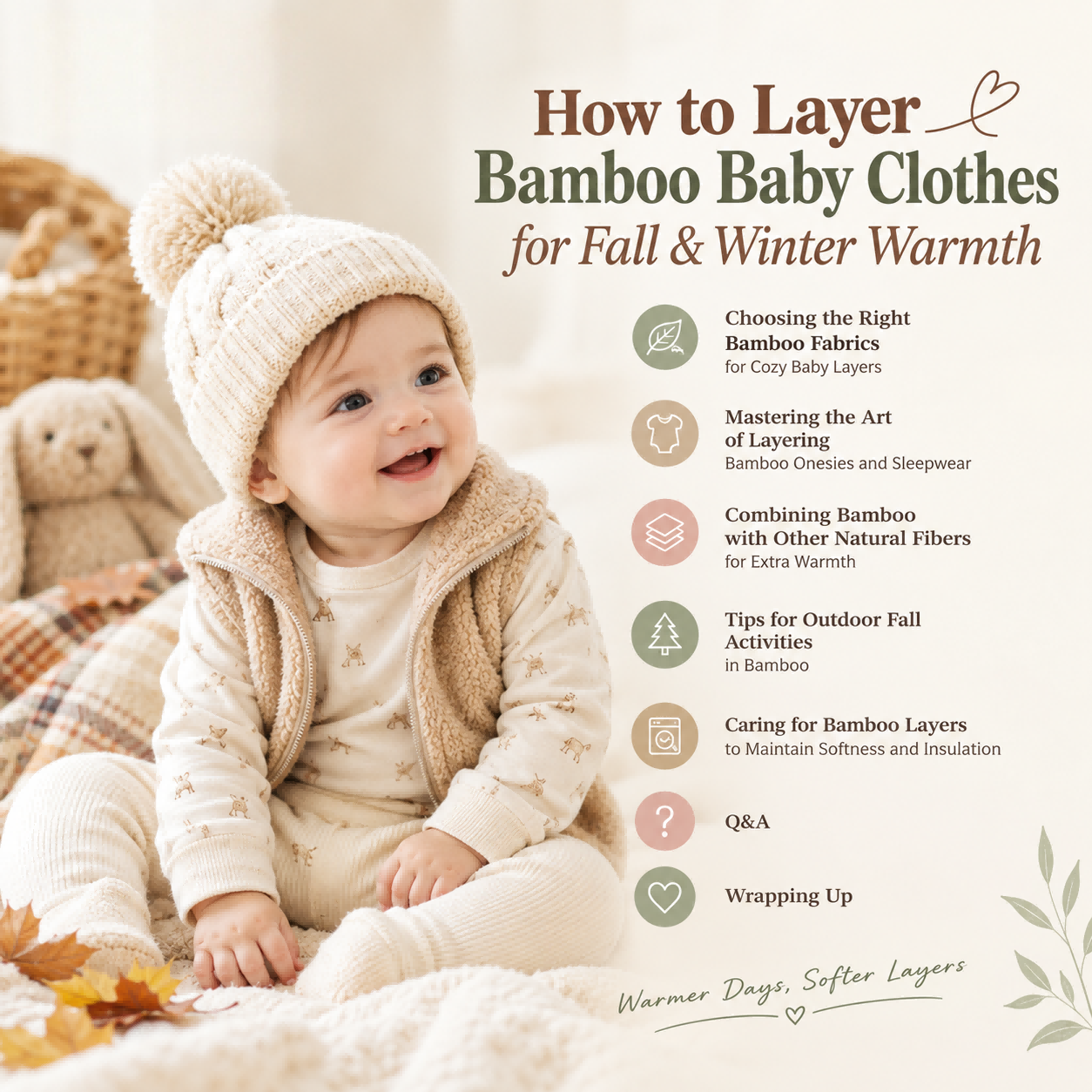how to layer bamboo baby clothes